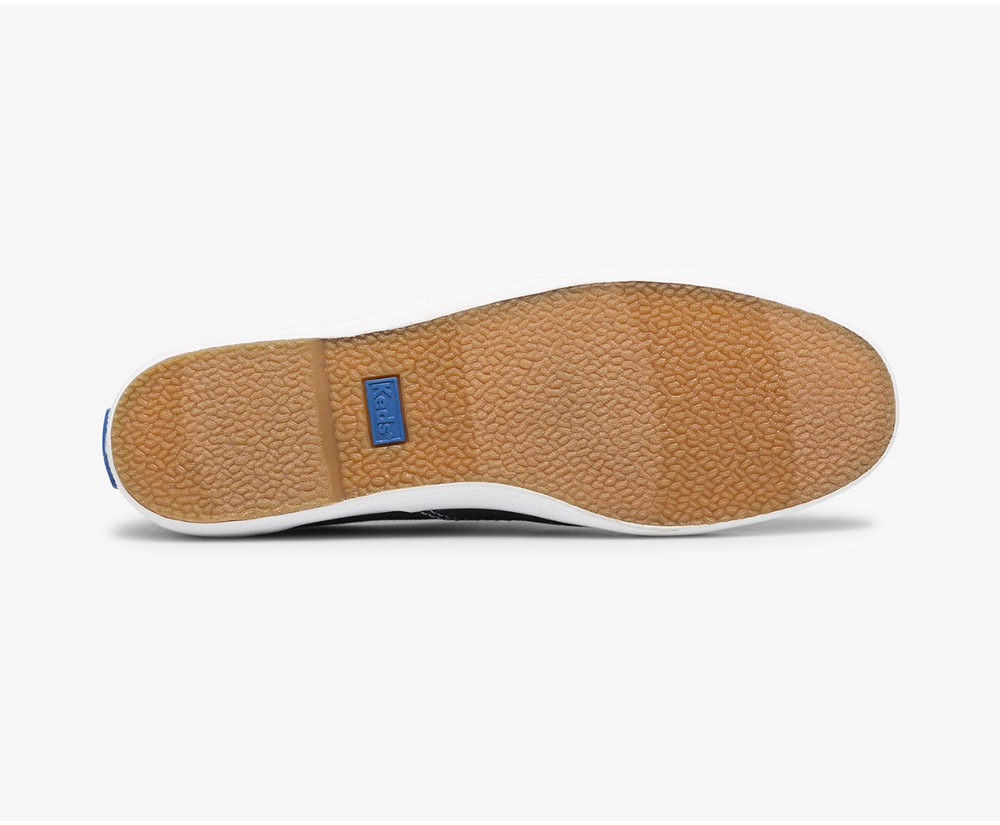 Πανινα Παπουτσια Γυναικεια - Keds Champion Organic Cotton Καμβας - Σκουρο Μπλε - SFWJX3625